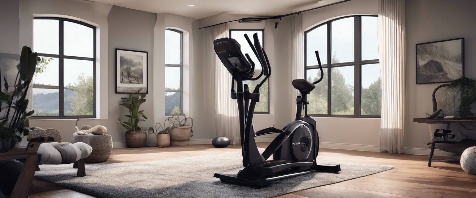 Home gym with budget ellipticals