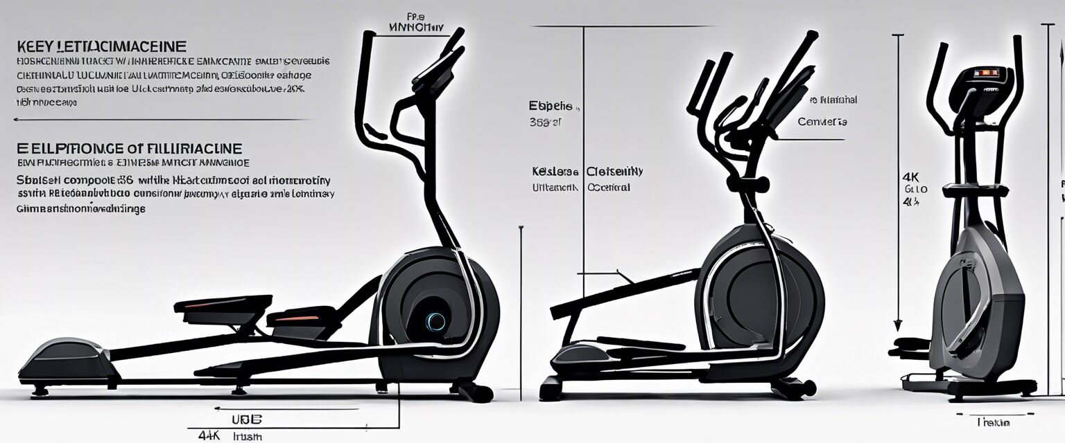 Diagram of elliptical machine parts